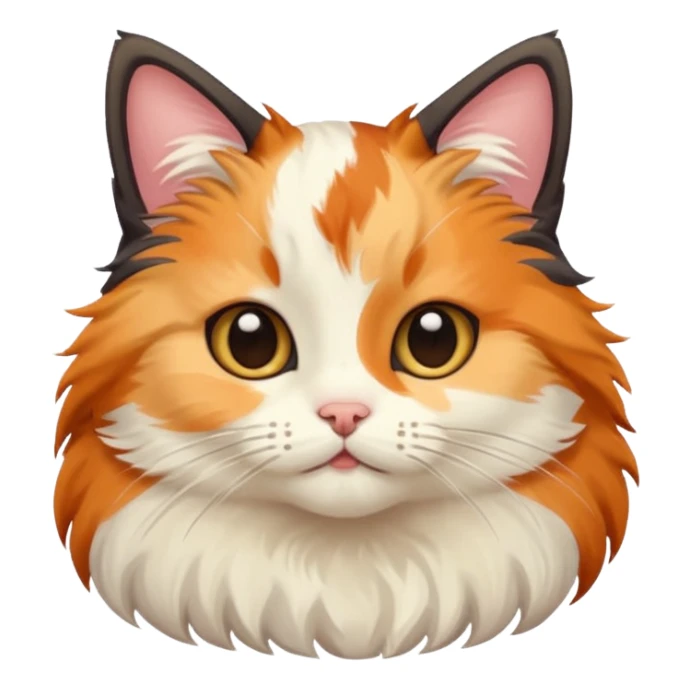 Cute Calico cat with Pinterest, creamy, soft vibe. sticker