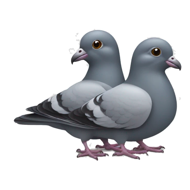 pigeon on top of another pigeon sticker