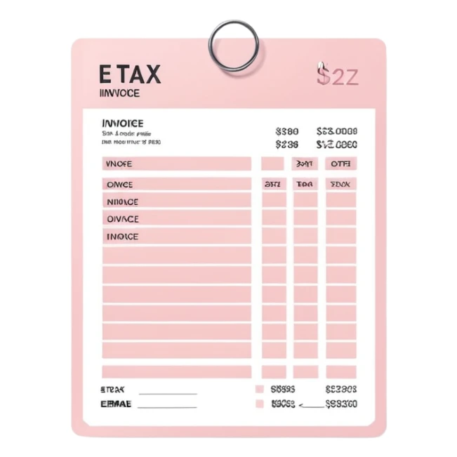 Pale Pink E-Tax Invoice sticker