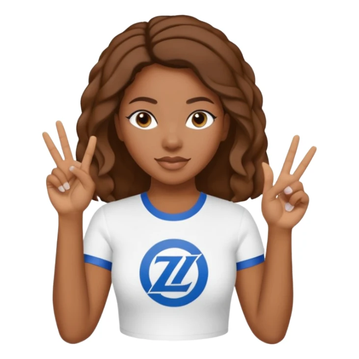 Zeta Phi Beta Sorority black women emoji. Make the logo ZφB sticker