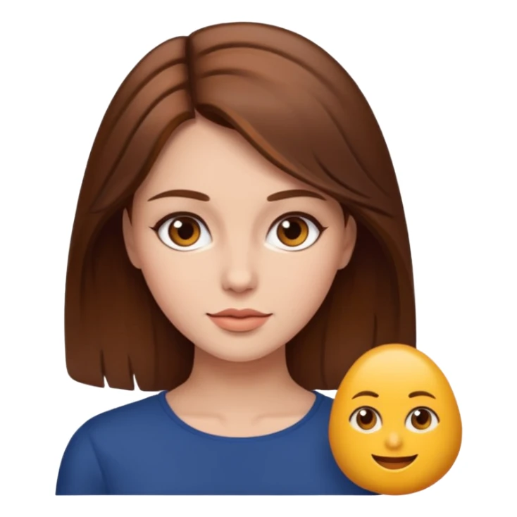 Mujer linda con pelo castaño lasio y morena clara sticker