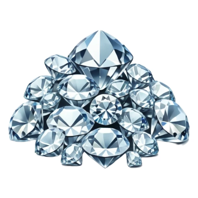 placer of mined diamonds sticker