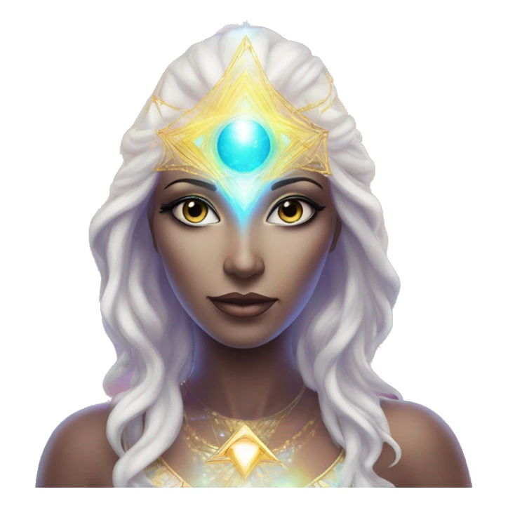 Pleiadian radiant glowing diva woman female third eye sticker
