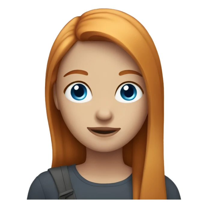 Girl with straight ginger hair and blue eyes sticker