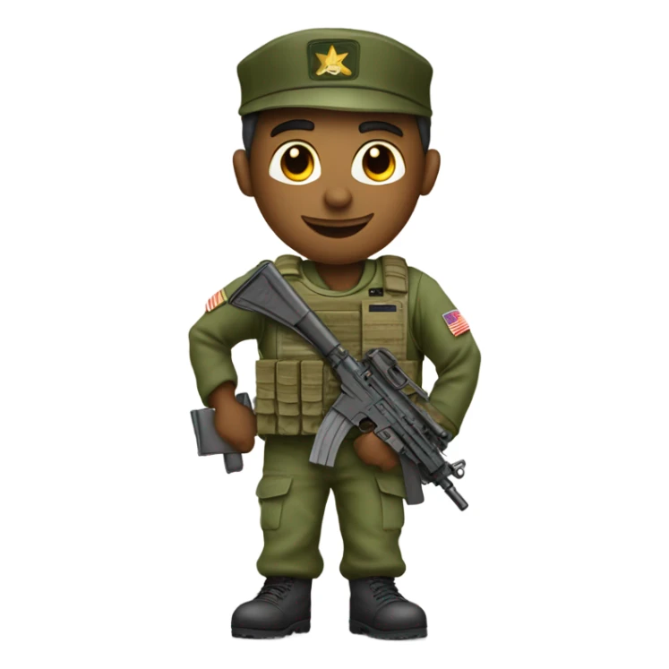 Army man with sign that says “Jorge” sticker