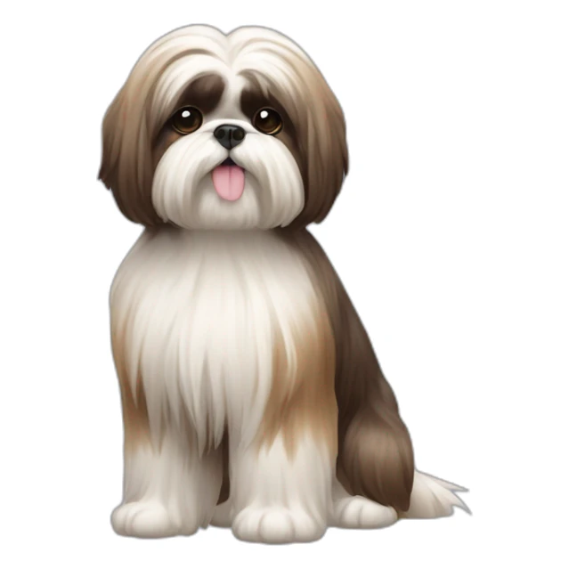 Dog Shih Tzu with long wool full-height  sticker