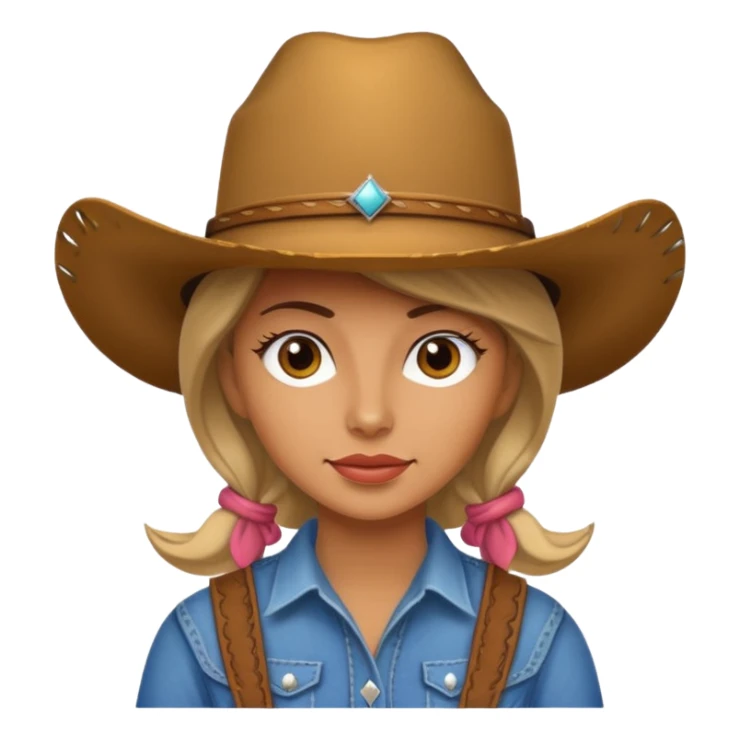 American cowgirl sticker