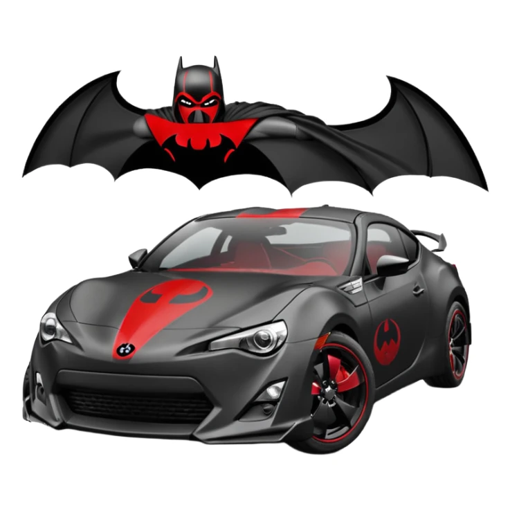 Darth Vader Batman and Batgirl themed Scion FR-S  sticker