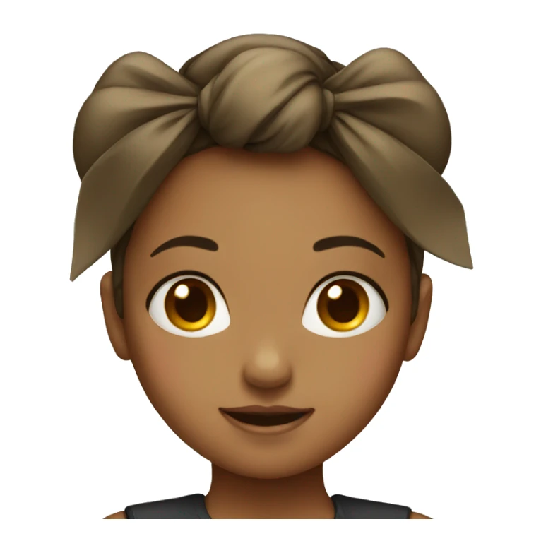 Girl wearing a bow sticker