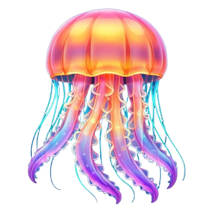 jellyfish with unique design and color sticker