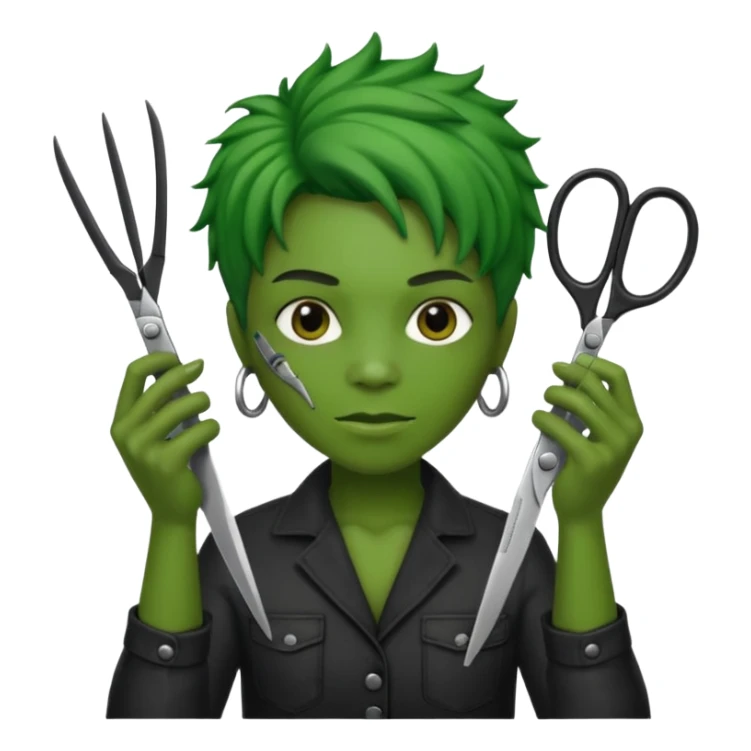 black mutant hairdresser sticker