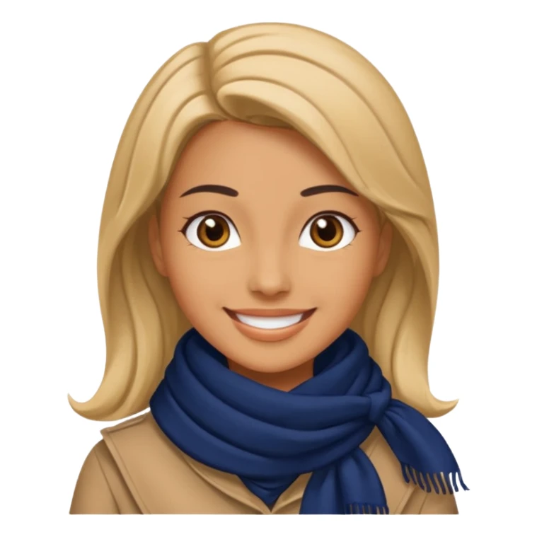Woman with navy scarf. sticker