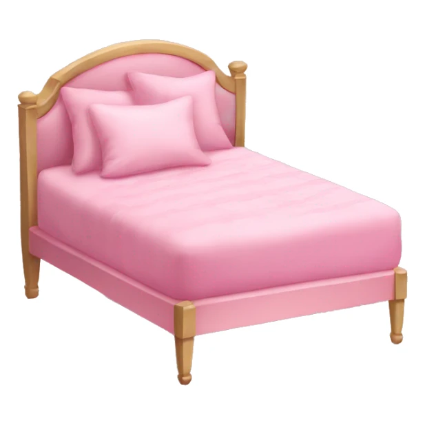 a pink bed with a ballerina pillow on it sticker