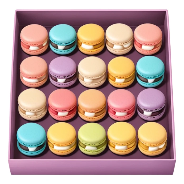 a box of single line of macaron



















 sticker