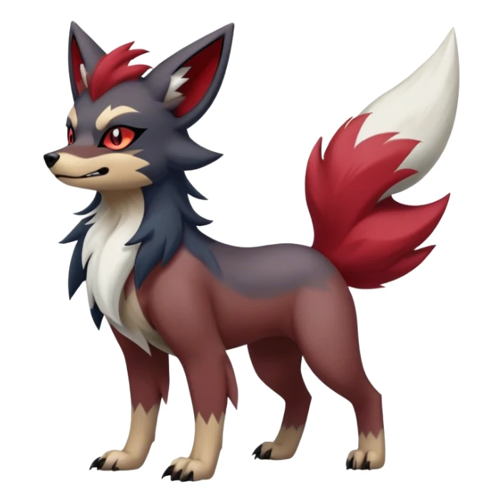 Zoroark-Zorua-Lycanroc-hybrid full body sticker