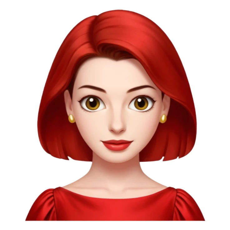 Anne Hathaway in red dress sticker