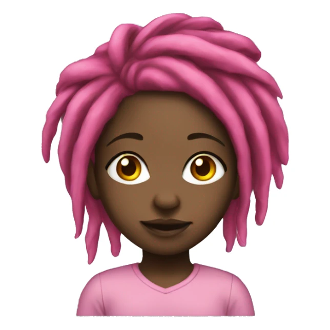 Black girl with pink dreads  sticker