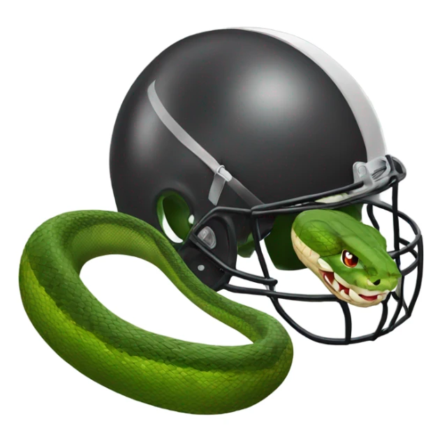 Snake with football helmet sticker