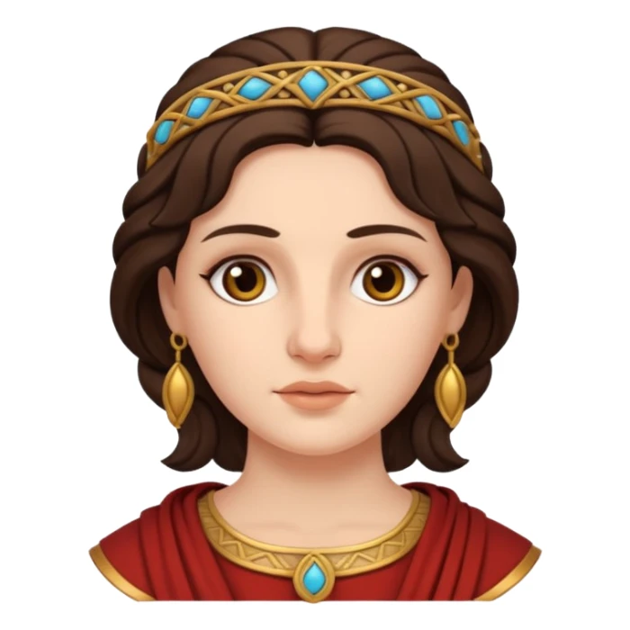 ancient roman woman brunette sticker