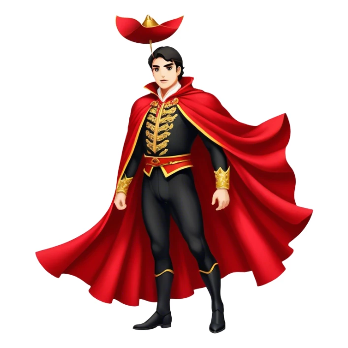 ​Cinematic Spanish Matador Holding a Red Cape, rendered with dynamic motion blur and vivid, high-contrast lighting, sticker
