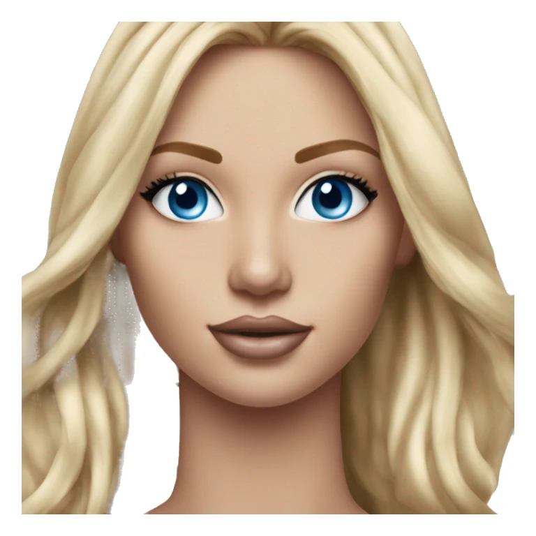 Realistic victoria secret model blonde blue eyes  sticker
