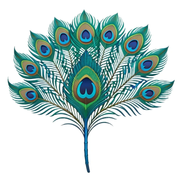 Create an emoji of peacock feather sticker