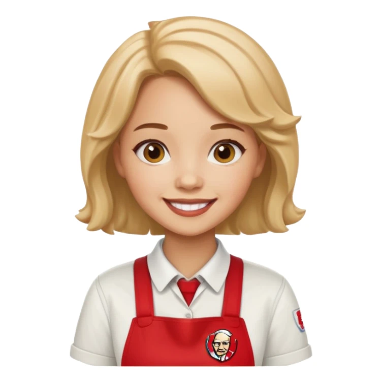 a oversized kfc  girl sticker