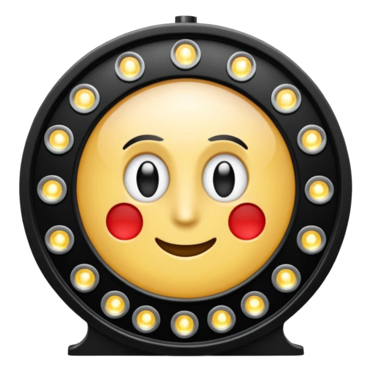 movie number 3 , Bordered with spotlights, shiny round lights sticker