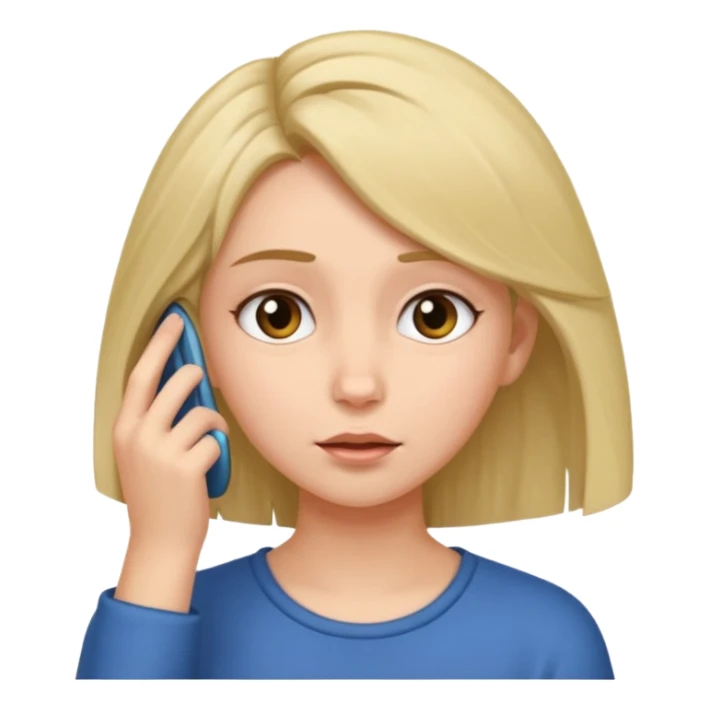 Girl slyly tucking hair behind ear funny sticker