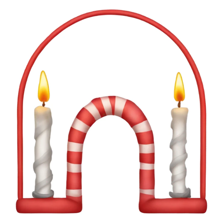 Red Christmas candle arch  Schwibbogen sticker
