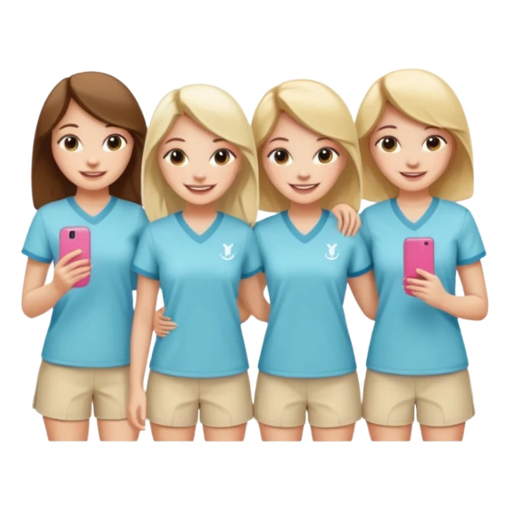 group of cute sorority girls  sticker