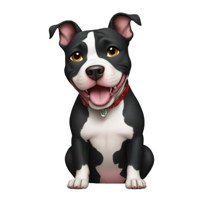 american pitbull happy  sticker