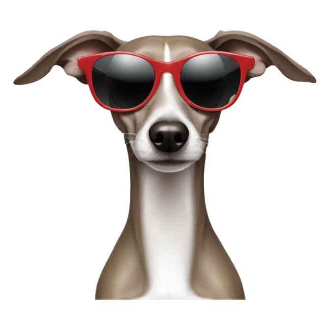 Italian greyhound wearing sunglasses sticker