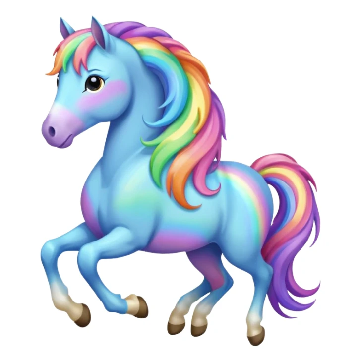 Horse with pastel rainbows sticker