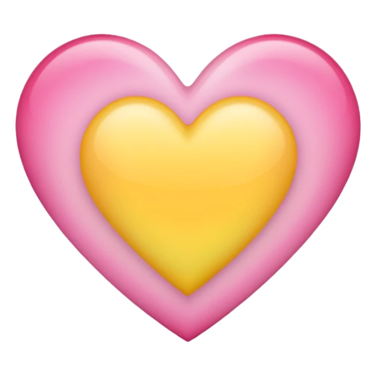 Ombré pink and yellow heart sticker