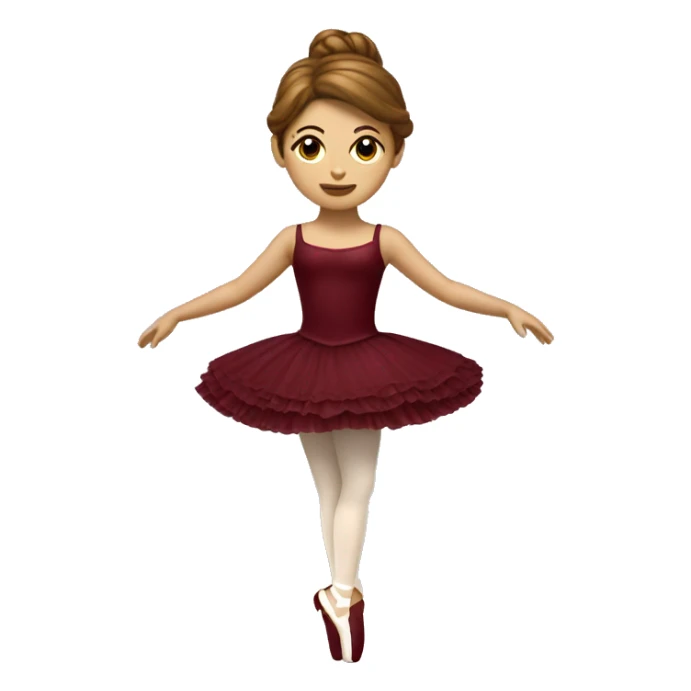 burgundy music box with white ballerina standing back sticker