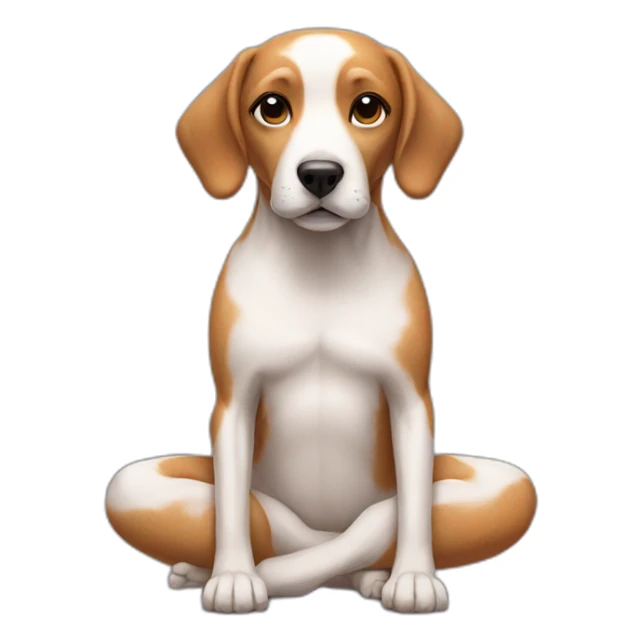 Yoga dog sticker