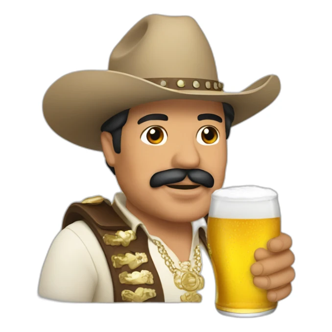 ramon ayala with a beer in his hand sticker