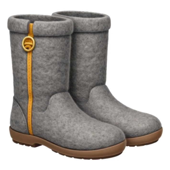 felt boots made entirely of felted wool without soles sticker