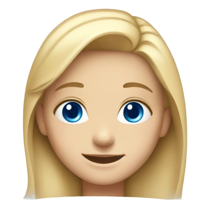 smiling girl with blue eyes sticker