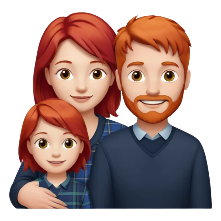 scottish family with son and daughter sticker