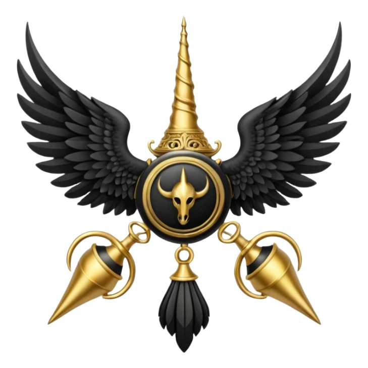 Holy Emblem with black wings and horn sticker