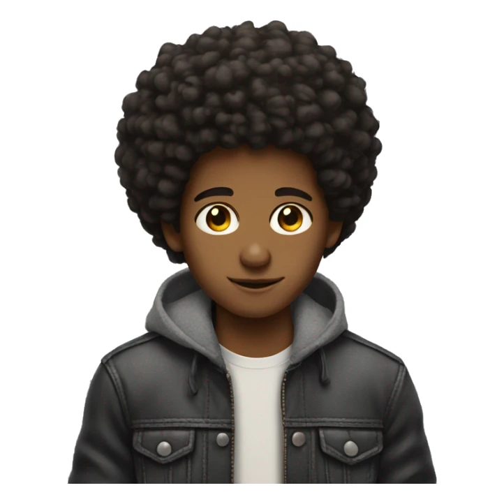 Afro boy Who don't care about sticker