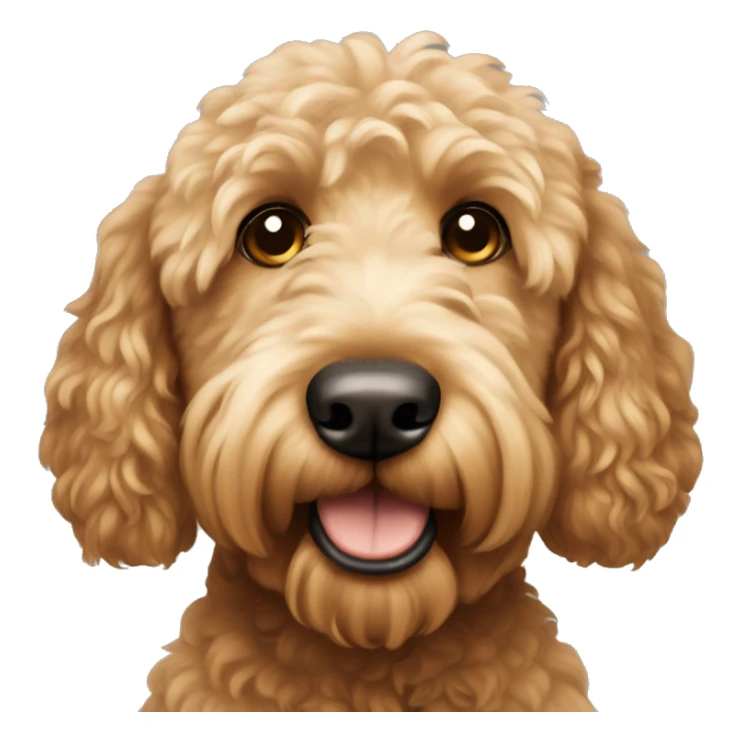 golden doodle dog with brown hair  sticker