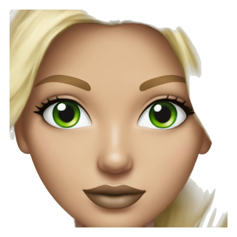 Realistic victoria secret model blonde green eyes  sticker