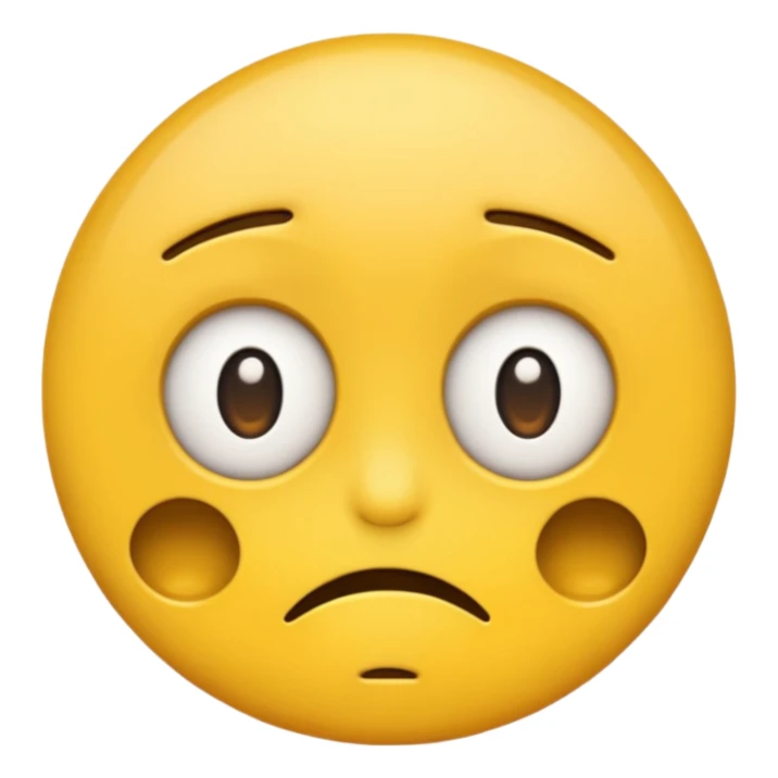 Exhausted emoji with eyes half way open sticker