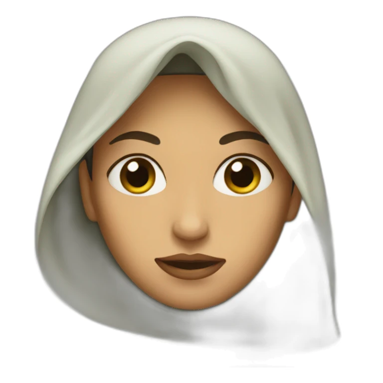 veiled woman who hesitates sticker