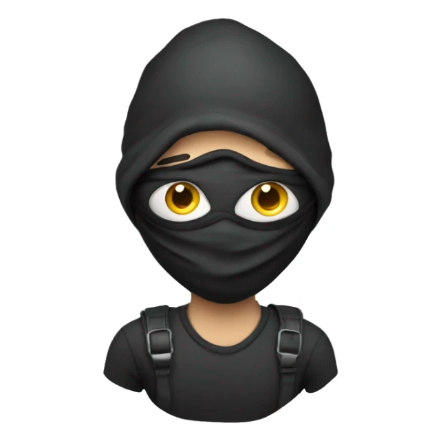 A thief wearing eye masks and holding bag at his back sticker