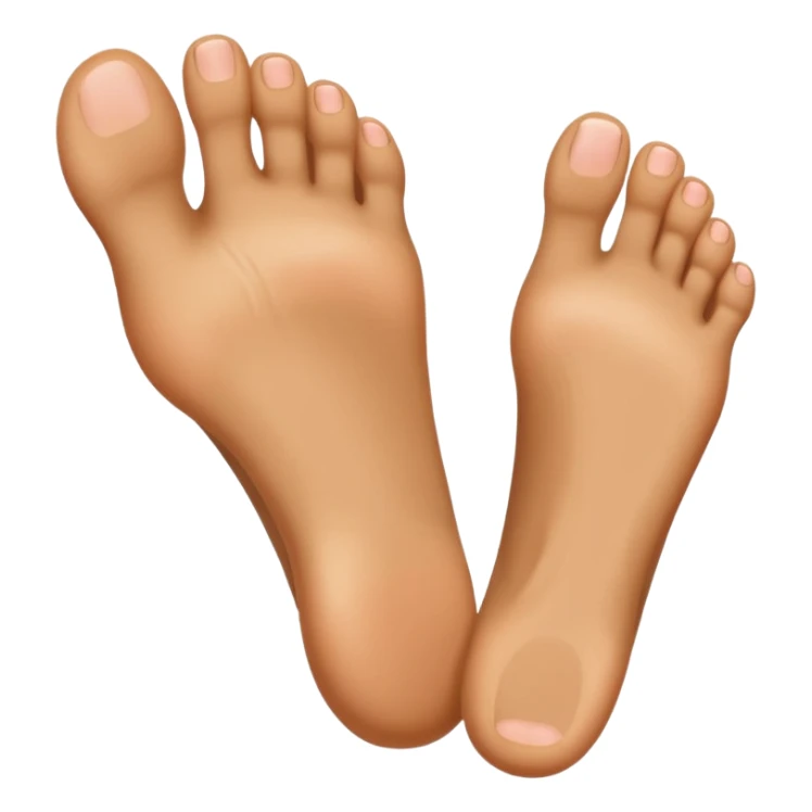 Foot that looks like a thumbs up sticker