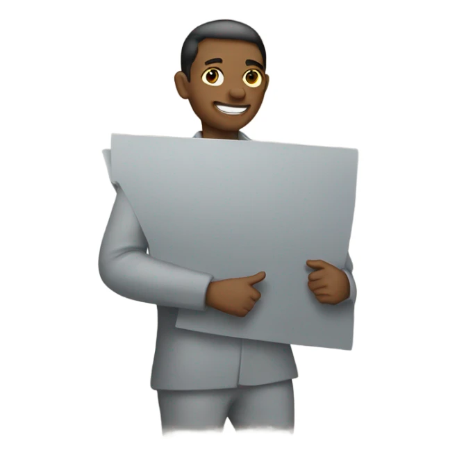 Person holding a sign  sticker